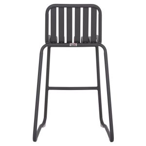 Aluminum bar stool Rachel Hm6341.01 gray color 47x56.5x98.5cm.