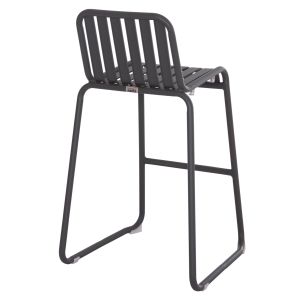 Aluminum bar stool Rachel Hm6341.01 gray color 47x56.5x98.5cm.