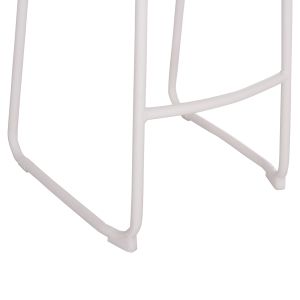 Aluminum bar stool Rachel Hm6341.02 white color 47x56.5x98.5cm.