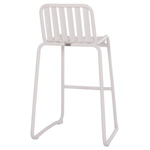 Aluminum bar stool Rachel Hm6341.02 white color 47x56.5x98.5cm.