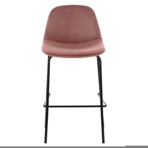 Bar stool pink velvet with metal legs Hm9298,12