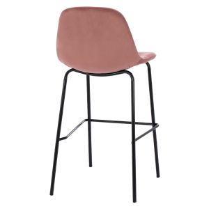 Bar stool pink velvet with metal legs Hm9298,12