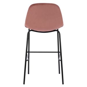 Bar stool pink velvet with metal legs Hm9298,12