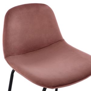 Bar stool pink velvet with metal legs Hm9298,12