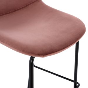 Bar stool pink velvet with metal legs Hm9298,12