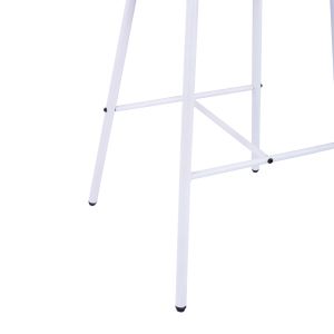 Bar stool with metal frame and ropes, white color Hm5714,03 46x54x101cm