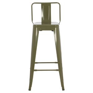 Bar stool with armrests Melita-pro Relix Hm8643.43 metal in dark olive green 42x42x100hcm.