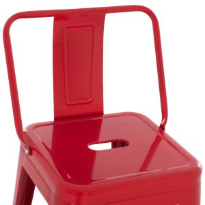 Bar stool with round base Melita-pro Relix Hm8643.44 metal in red 42x42x100hcm.