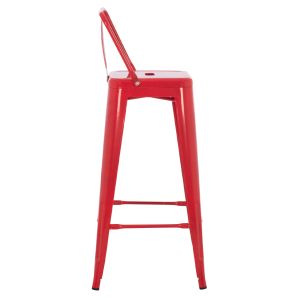 Bar stool with round base Melita-pro Relix Hm8643.44 metal in red 42x42x100hcm.