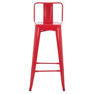 Bar stool with round base Melita-pro Relix Hm8643.44 metal in red 42x42x100hcm.