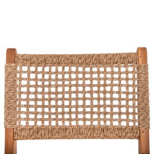 Bar stool with backrest Boris Hm9381,11 made of solid teak wood 46x53x96cm