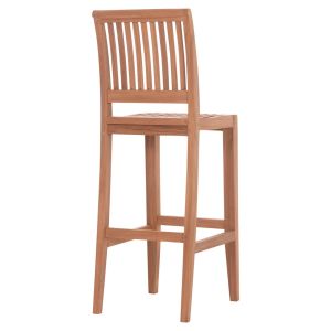 Bar stool with backrest Paiper Hm18110 teak in natural color 40x49.5x114 cm.