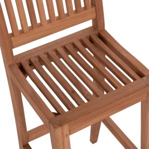 Bar stool with backrest Paiper Hm18110 teak in natural color 40x49.5x114 cm.