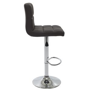 Bar stool with height adjustment Remina Lino color dark brown