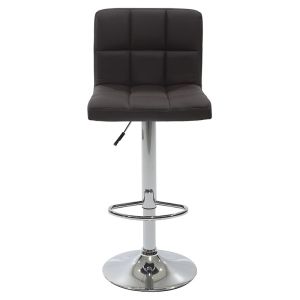 Bar stool with height adjustment Remina Lino color dark brown
