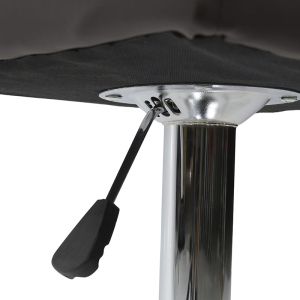 Bar stool with height adjustment Remina Lino color dark brown