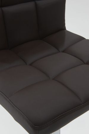 Bar stool with height adjustment Remina Lino color dark brown