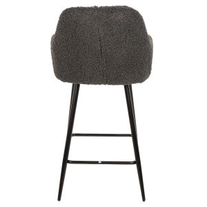 Bar stool gray fabric with black metal legs Strike Hm8592,01 50x50x94,5cm