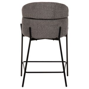 Bar stool gray bouclé and metal legs Wolf Hm8584,01 56x56x96cm
