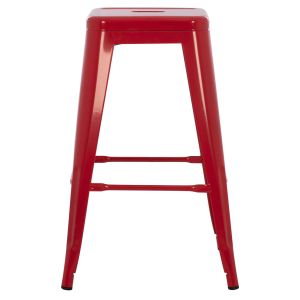 Bar stool medium height Melita-pro Relix Hm8573.44 metal in red 43x43x67hcm.