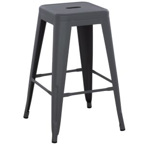 Bar stool medium height Melita-pro Relix Hm8573.50 metal in gray 43x43x67hcm.