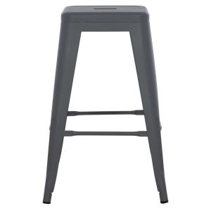 Bar stool medium height Melita-pro Relix Hm8573.50 metal in gray 43x43x67hcm.