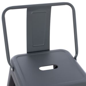 Bar stool medium height Melita-pro Relix Hm8574.50 metal in gray 43x43x88hcm.