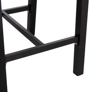 Bar stool medium height Howard Hm5791.23 aluminum in black - dark gray rope 47.5x55x94.5cm.