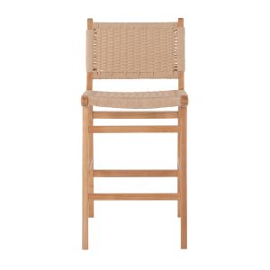 Bar stool medium height rubber wood natural color 45x46x95hcm Hm9332.01