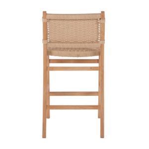 Bar stool medium height rubber wood natural color 45x46x95hcm Hm9332.01
