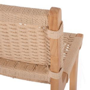 Bar stool medium height rubber wood natural color 45x46x95hcm Hm9332.01