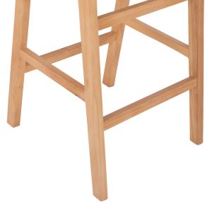Bar stool medium height rubber wood natural color 45x46x95hcm Hm9332.01