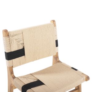 Bar stool medium height rubber wood natural color rustic 45x46x95hcm Hm9325,01