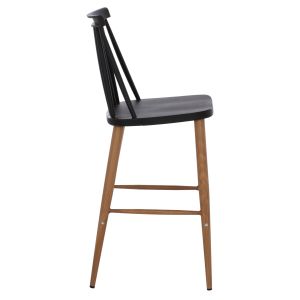 Bar stool black natural Hm9300,02