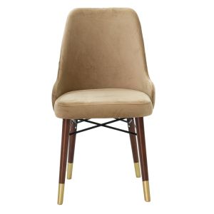 Beige plush Evadne chair