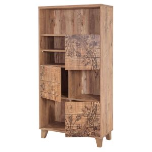 Библиотека Pwf-0181-7 в цвят атлантически бор 80x36x155см