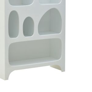 Библиотека Santorini Glabo Inart дърво в бяло 80x32x150cм
