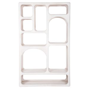 Santorini Handyr solid mango wood bookcase in white 100x35x165hcm Hm9707