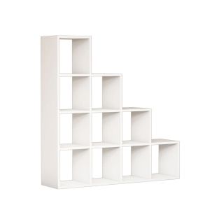 Bookcase Scale melamine white color 120x30x123.6cm Hm9238.11