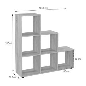 Библиотека Schody в дъбов цвят 105.5x29.2x107см
