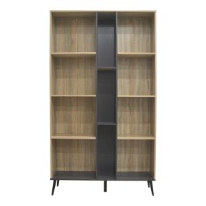 Библиотека Zezan в цвят Sonoma-тъмносив 114x30x200.5см