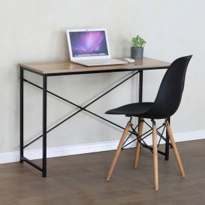 Бюро Bailon в цвят дъб с черен метал 100x40x70см