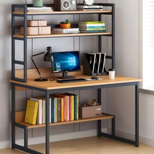 Damp desk with shelf-mdf 100x60x154cm