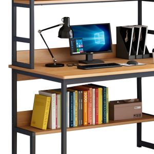 Damp desk with shelf-mdf 100x60x154cm