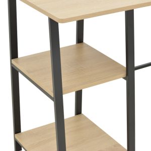 Бюро Ferje с рафтове от Mdf в естествено черен цвят 100x48x75см