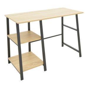 Бюро Ferje с рафтове от Mdf в естествено черен цвят 100x48x75см