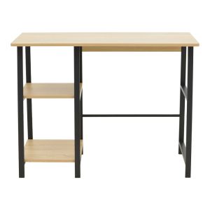 Бюро Ferje с рафтове от Mdf в естествено черен цвят 100x48x75см