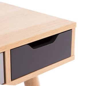 Desk Gaet Hm18292 melamine in sonama-gray-beige-white 110x50x76.5hcm.