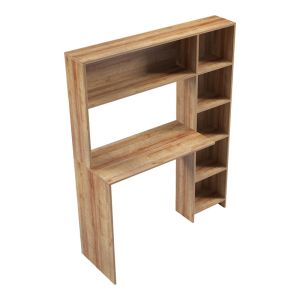 Бюро Janson с етажерка в дъбов цвят 113.2x40x141.8 см