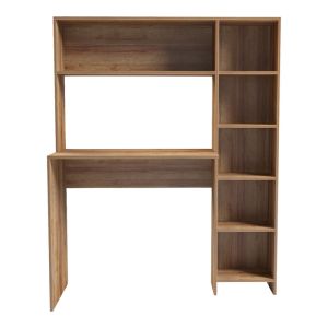 Бюро Janson с етажерка в дъбов цвят 113.2x40x141.8 см